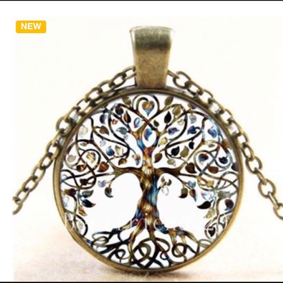 Necklace Tree of Life Glass. Vintage. Unique. - Picture 2 of 2